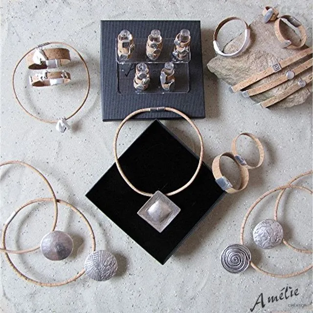 STARTER PACK cork jewellery combined with antique silverplated parts