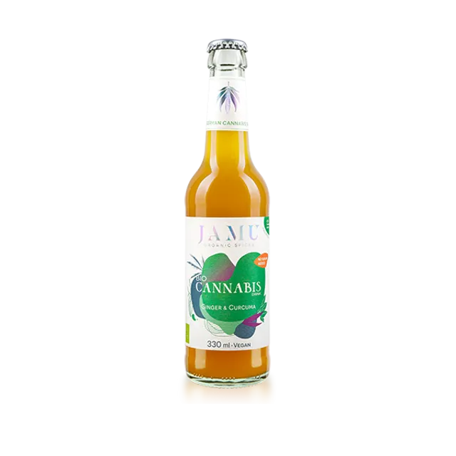 BIO HANF DRINK | with ginger & curcuma - Pack of 24 - sugarfree