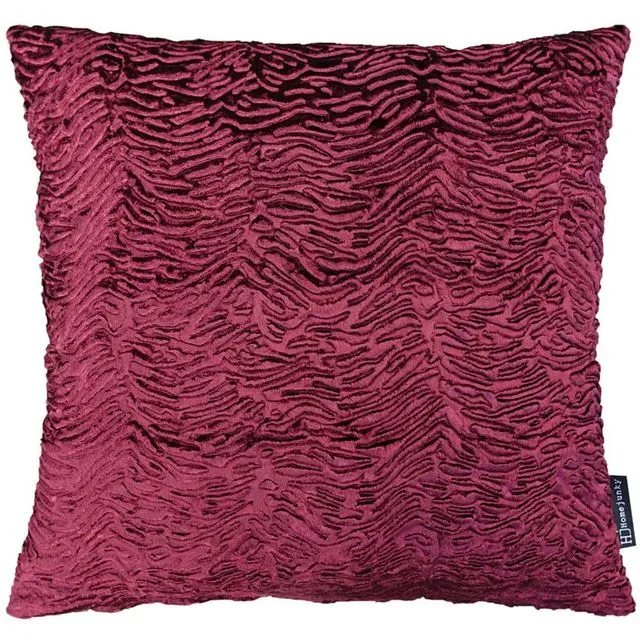 Fake Astrakan Fur Bordeaux Cushion (45x45 cm)