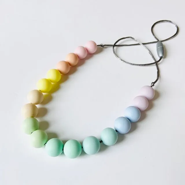 Pastel Rainbow Teething Necklace