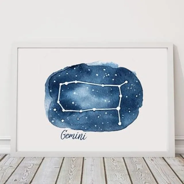 Gemini Constellation Framed Print