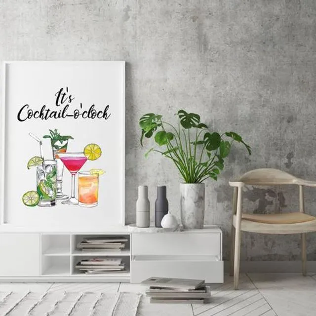 It's Cocktail O'Clock Framed Print