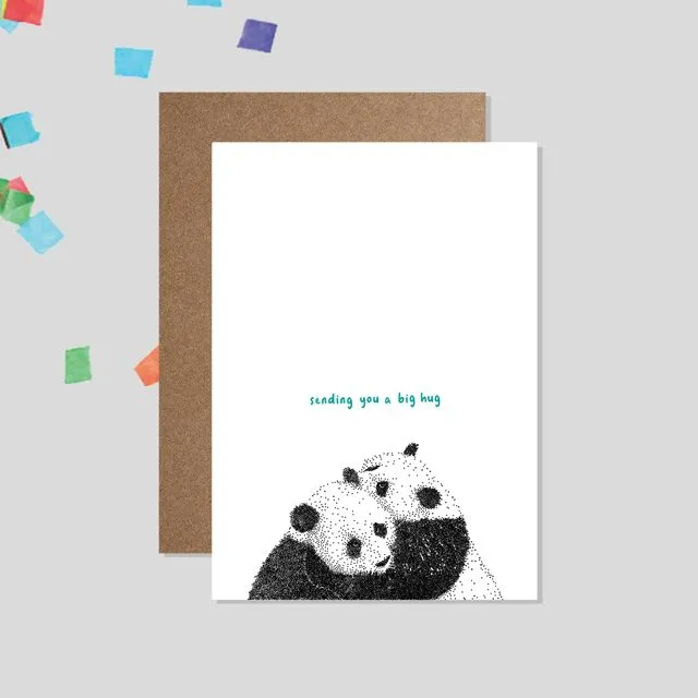 Panda Sympathy Card 'Sending you a Big Hug'