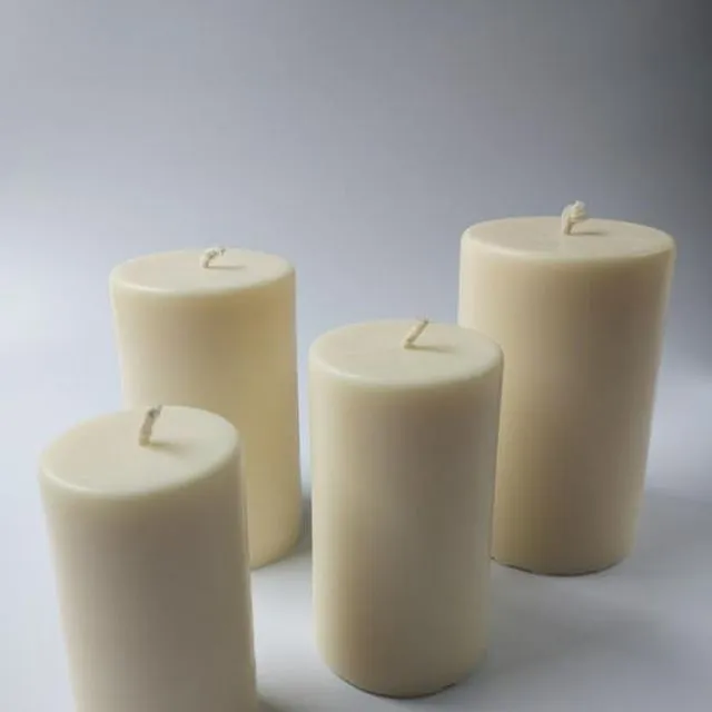 Classic Rapeseed Pillar Candle 80mm