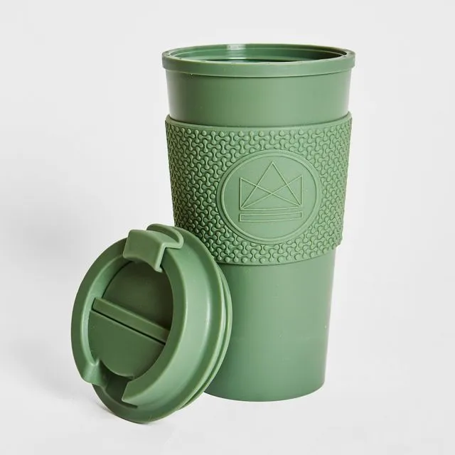 Neon Kactus Double Walled Coffee Cup - Happy Camper 16oz