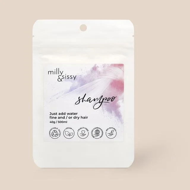 Zero Waste Shampoo Fine/Dry hair refill sachet