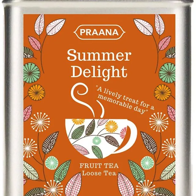 Summer Delight Fruit Tea - Gift Tin 100g ( Pack of 5)