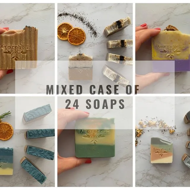 Mixed vegan 24 soap case, 4 of each type