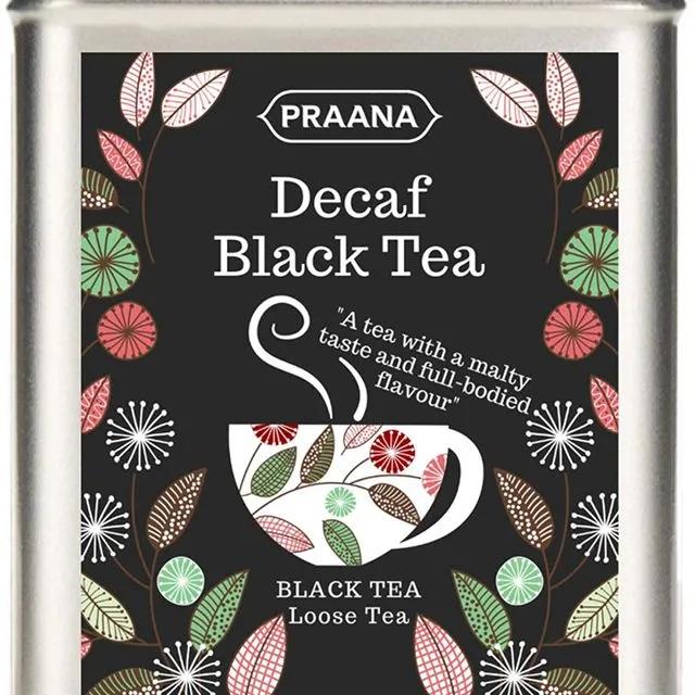 Decaffeinated Black Tea - Gift Tin 100g ( Pack of 6)
