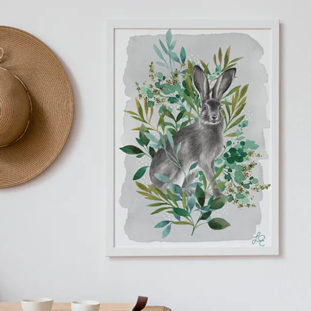 Botanical Hare Fine Art Print