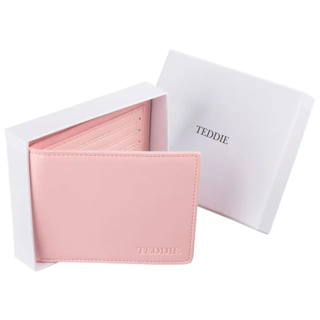 Teddie London Luxury Soft Pale Pink Wallet Purse PU