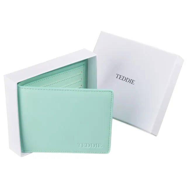 Teddie London Luxury Soft Mint Green Wallet Purse PU