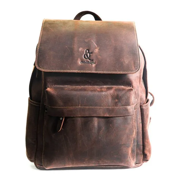 Bangalore Leather Backpack - Dark Brown