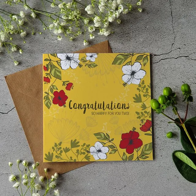Congratulations - So happy for you two! - Pack of Six Cards