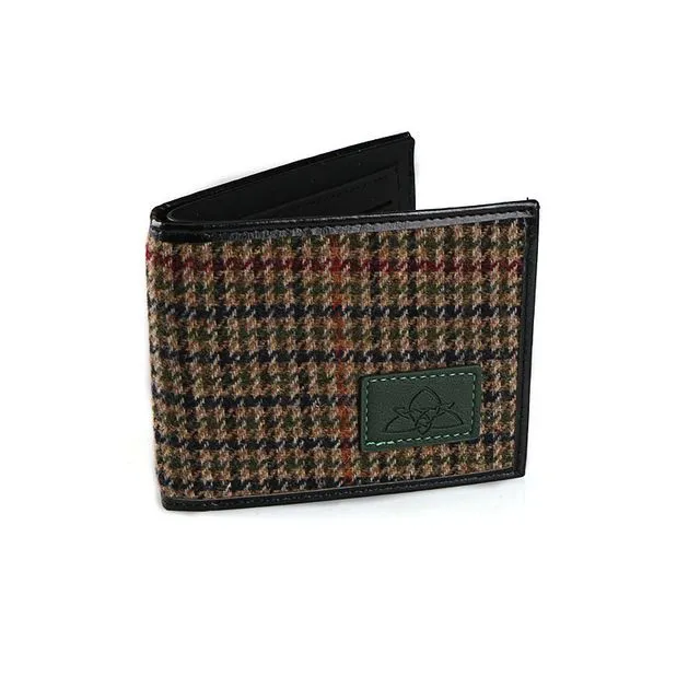 Men's Check Houndstooth Tweed Wallet
