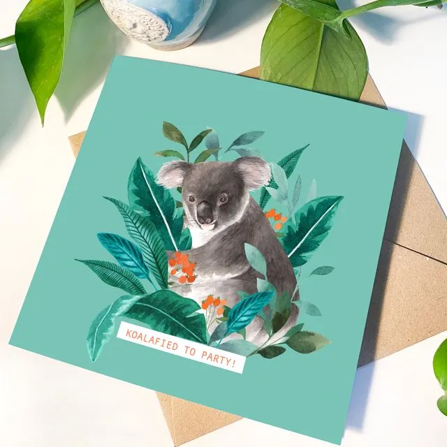 'Koalafied to Party!' Greeting Card