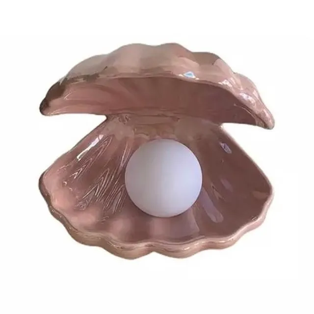 Ceramic Shell Pear Lamp - Pink