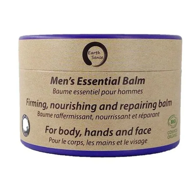 Organic Men's Essential Balm with Sandalwood 100ml - For Face, beard, hands &amp; whole body One Piece