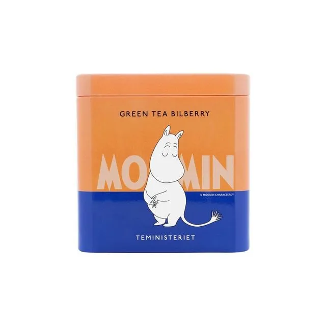 Moomin Green Tea Bilberry Tin - 100g