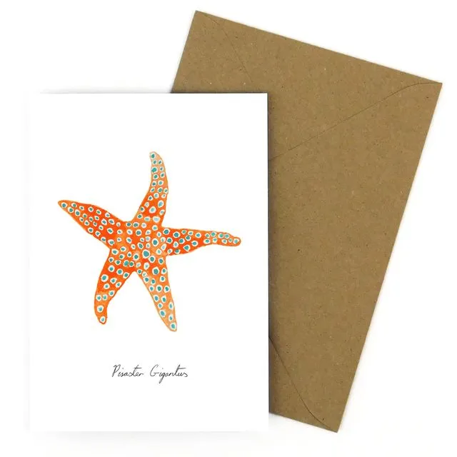 Giant Starfish A6 Greetings Card