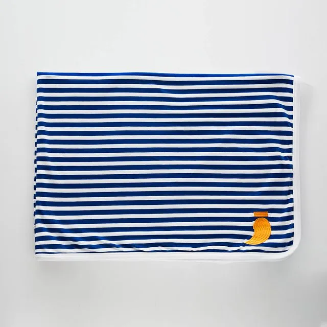 Double-sided cotton blanket Pablo blue