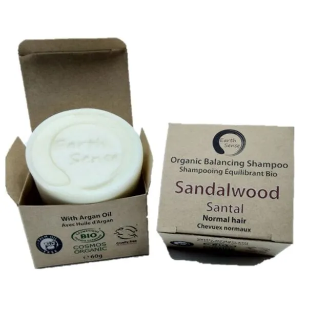 Organic Balancing Solid Shampoo - Sandalwood - Oily & All Hair Types 60g (Full carton - 20 pieces)