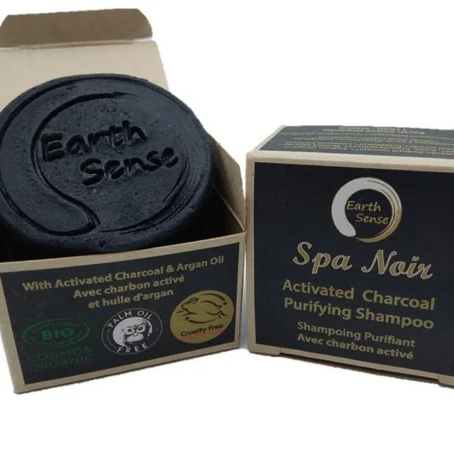 Spa Noir - Solid Shampoo with activated charcoal - 60g (One Piece)