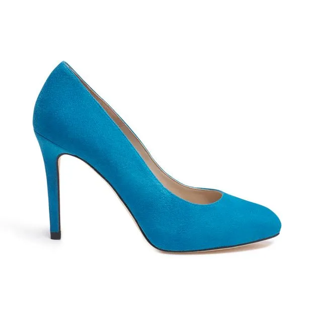 Carmen Classic High Heel Court Shoe - Blue