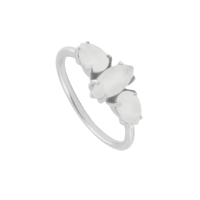 Kasia Silver White Ring