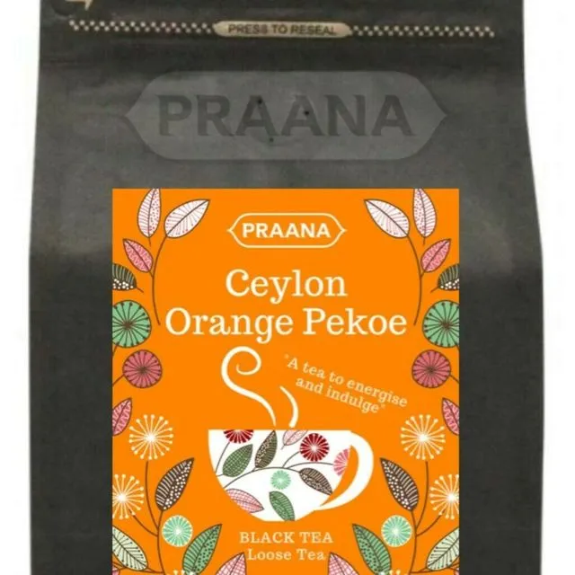 Ceylon Orange Pekoe Black Tea - Retail Pack 100g ( Pack of 6)