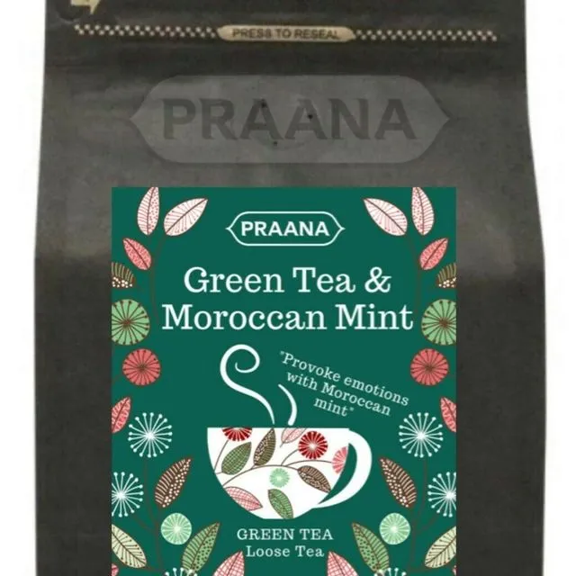 Green Tea with Moroccan Mint - Retail Pack 100g ( Pack of 6)