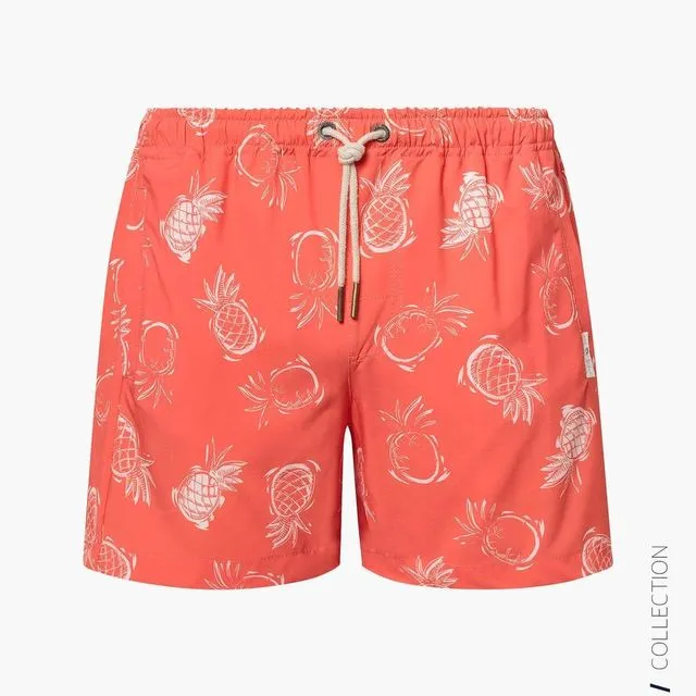Men's Pineapple red white swimsuit