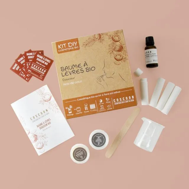 Organic Coconut Scent Lip Balm - Home Cosmetics Box