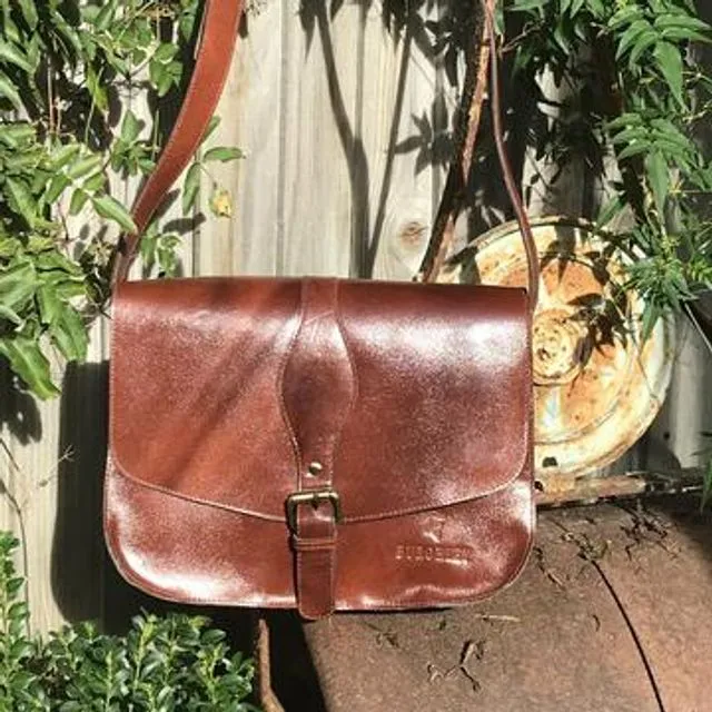 Fairford – Lightweight Leather Saddle Bag - Dark Brown