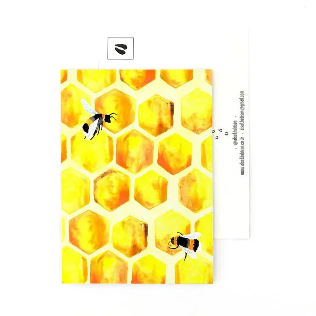 Mellifera Honeybee Print Postcard