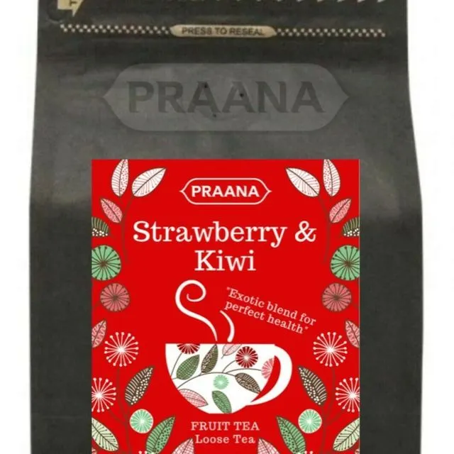 Strawberry & Kiwi Fruit Tea - Retail Pack 100g ( Pack of 6)