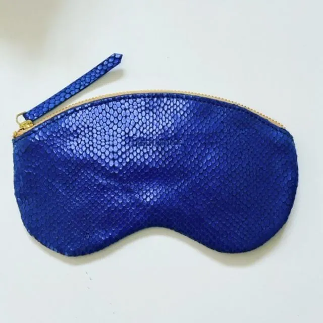Snake Blue Iridescent Glasses Case
