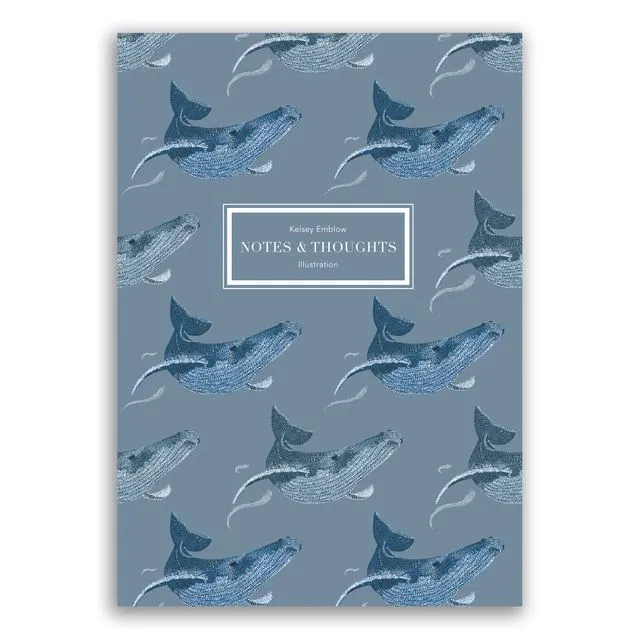 A5 Whale Pattern Notebook