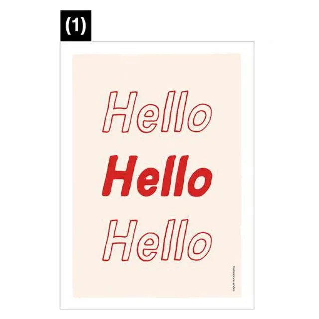 Hello Hello Wall hanging, Tapestry, Fabric print