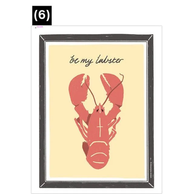 Be my Lobster Wall hanging, Tapestry, Fabric print