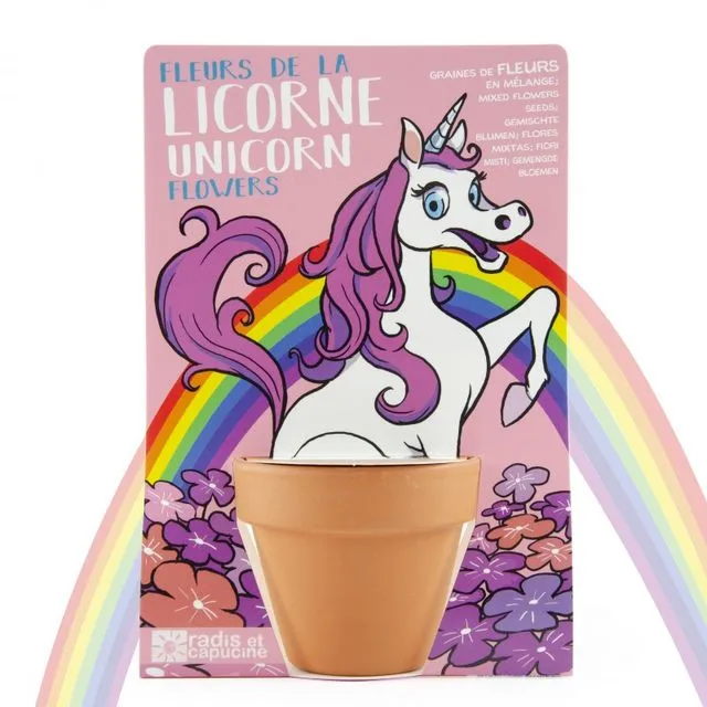 Unicorn And Its Mixture Of Flowers To Sow
