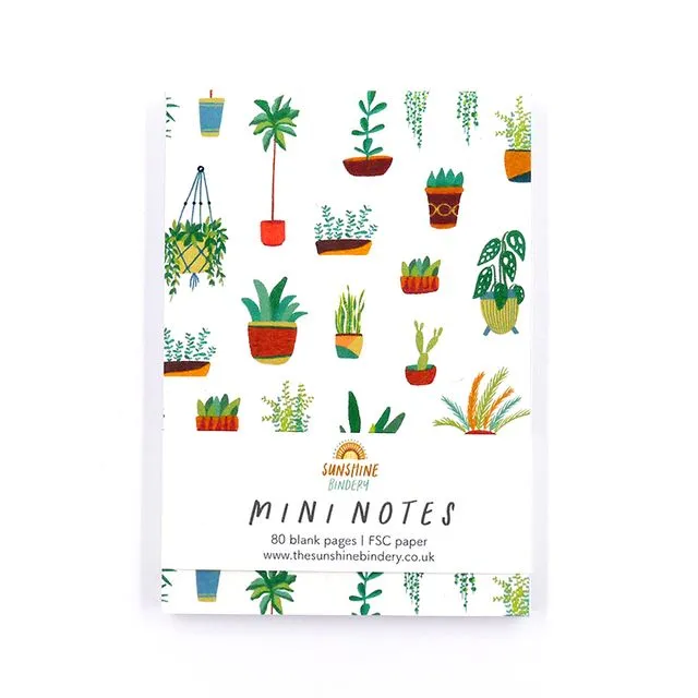 House Plants Mini Notes A7 Notepad