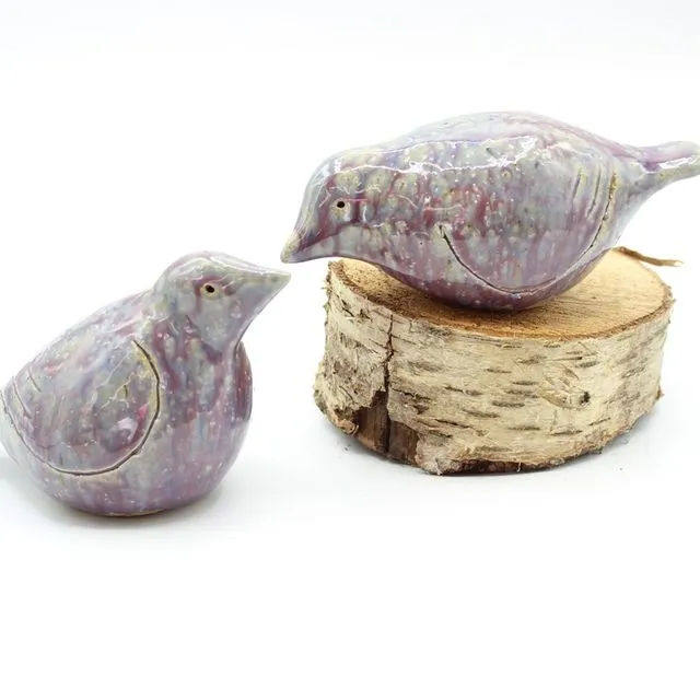 Love Birds Mottled Purple- Ceramic