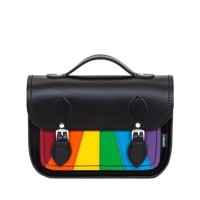 Leather Midi Satchel - Pride Rainbow