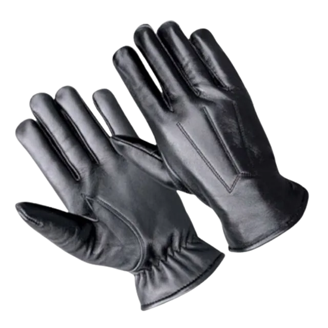 Men’s Lambskin Black Leather Gloves - Export quality with 60-day return policy