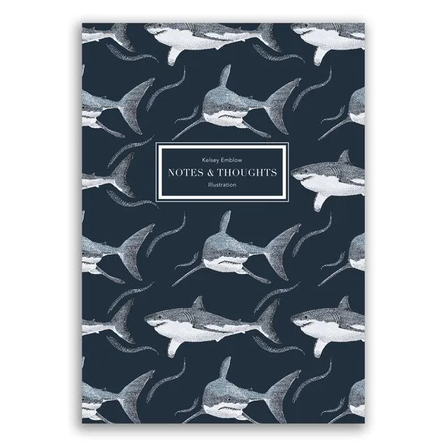 A5 Great White Shark Pattern Notebook