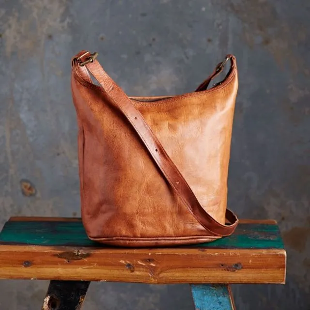 Classic Leather Tote Handbag