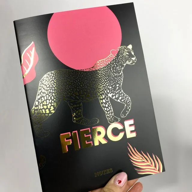 'FIERCE' NOTEBOOK WITH GOLD FOIL DETAILS