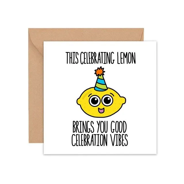 Celebrating lemon card - Pack of 10