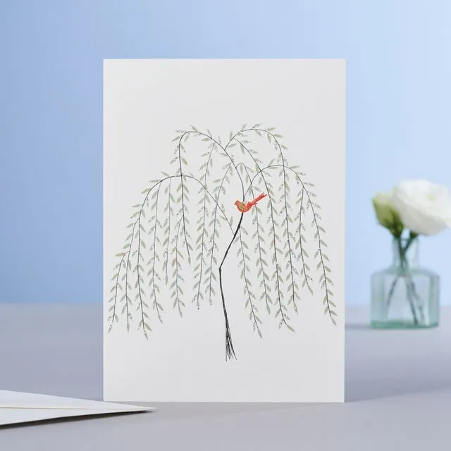 Weeping Willow Blank Card